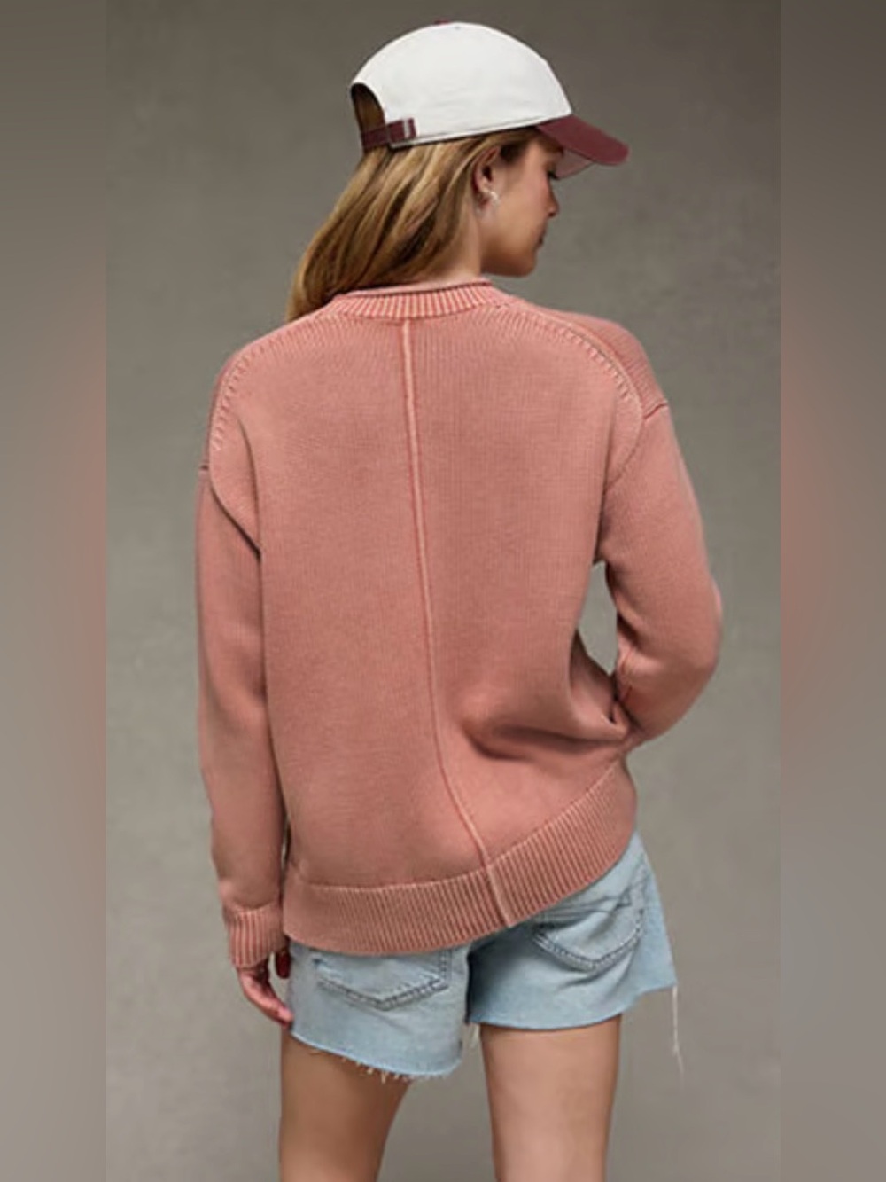 NWT - American Eagle “Big Hug” Pullover in Jupiter Brown Mineral Wash
